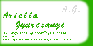 ariella gyurcsanyi business card